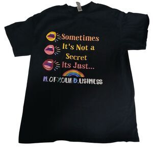 NOT YOUR BUSINESS BLACK GRAPHIC T-SHIRT by: DREZZIDOOR